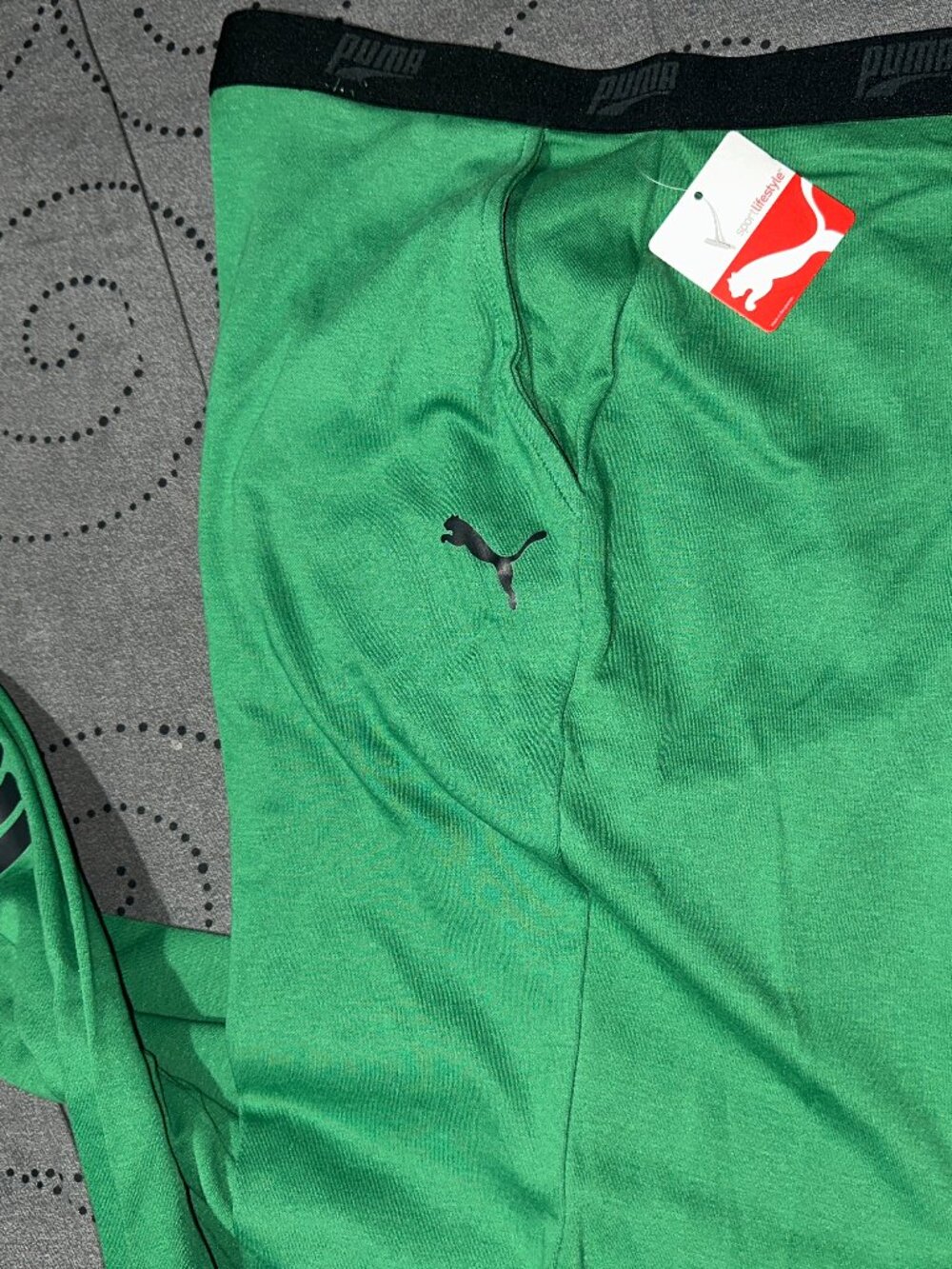 PUMA LIFESTYLE SLEEPERWEAR GREEN & BLACK PANTS SIZE S MEN NWT $42.00